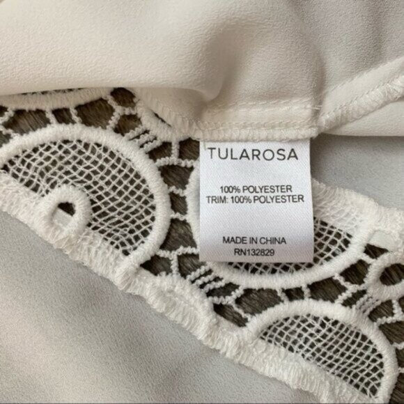 REVOLVE Tularosa Women's Blouse Long Flare Sleeve Ivory Boho chic Size XS NWT - Picture 13 of 16